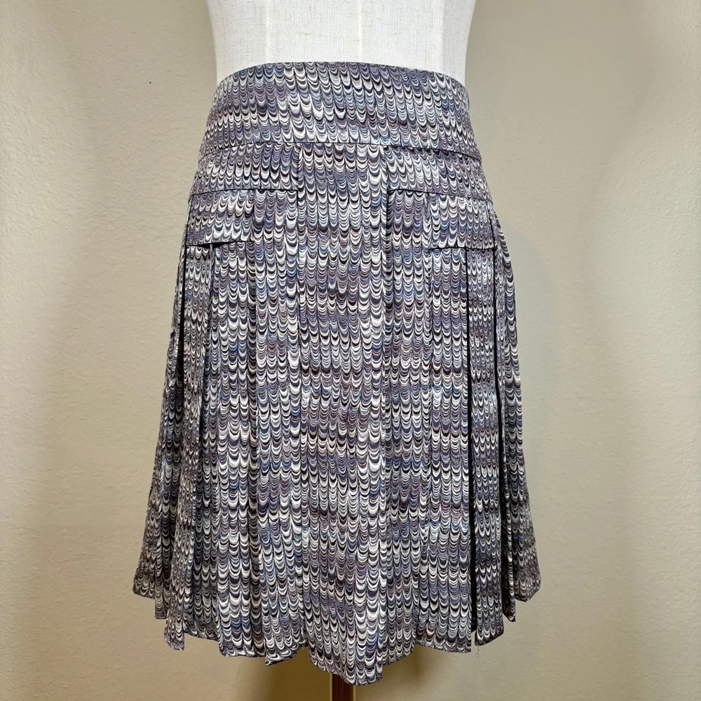 Tory Burch Silk Georgette Marble Print Skirt Size 2